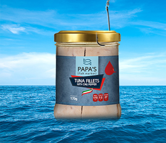 TUNA YELLOWFIN FILLET JAR WITH HOT CHILI PEPPER